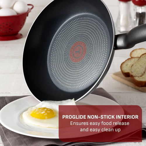 T-fal 12pc Simply Cook Nonstick Cookware Set Charcoal Black: Kitchen Pan &